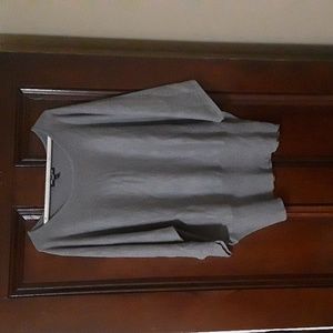 Cable & Gauge Sweater 3/4 Wide Sleeves Gray 2X